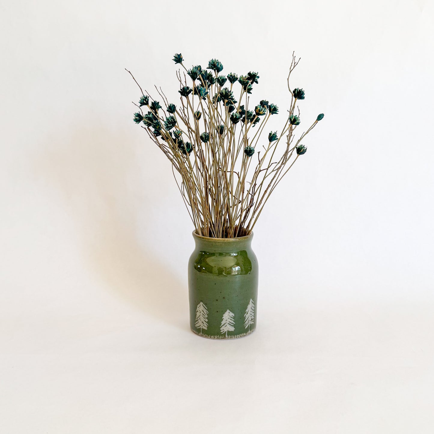 Evergreen bud vase