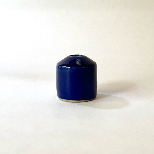 Blue squared bud vase