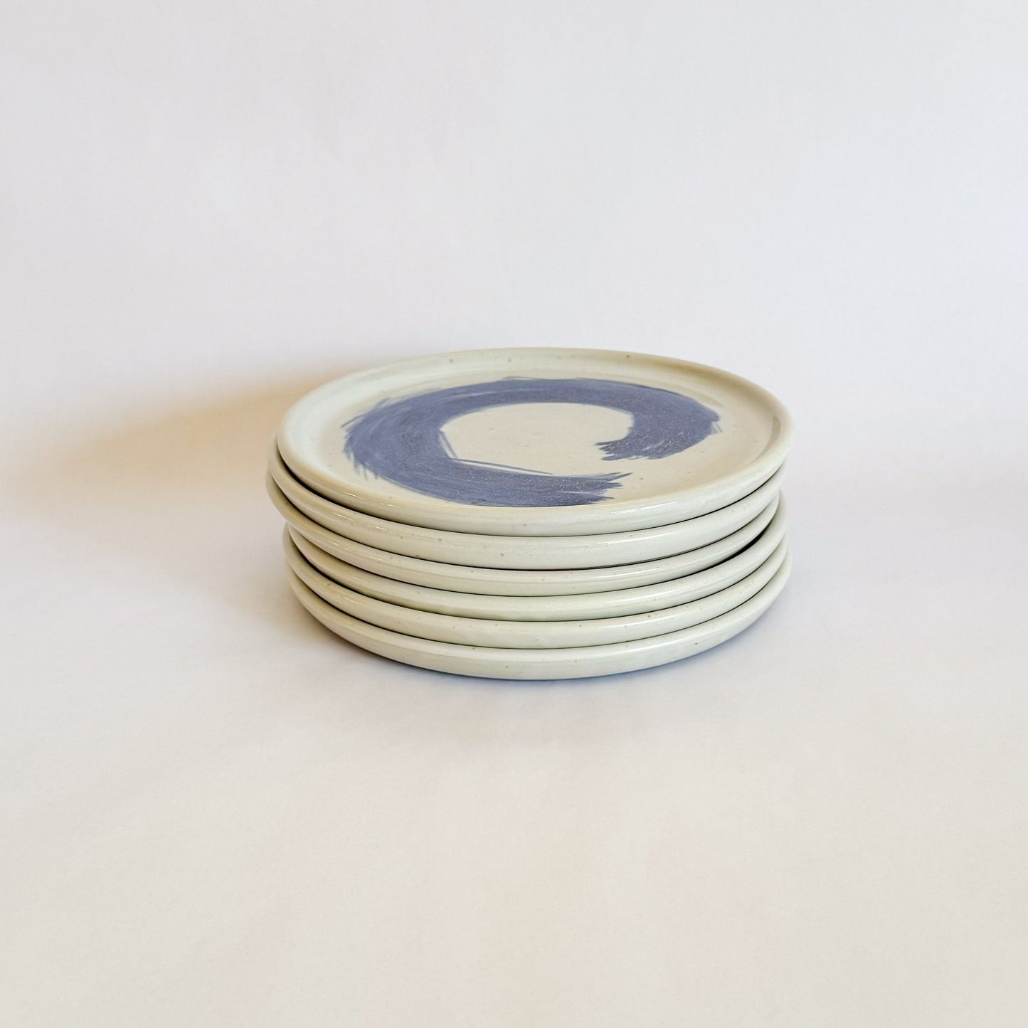 Cobalt blue dessert plate set