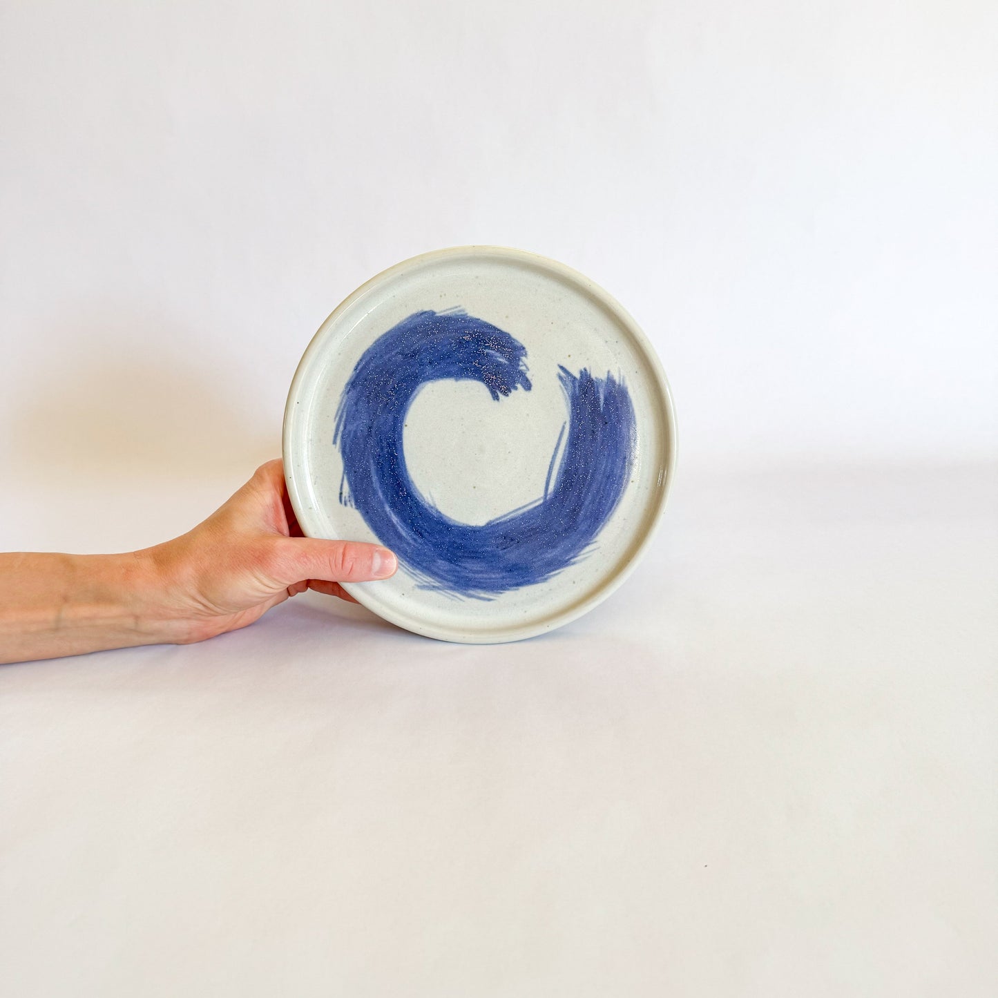 Cobalt blue dessert plate set