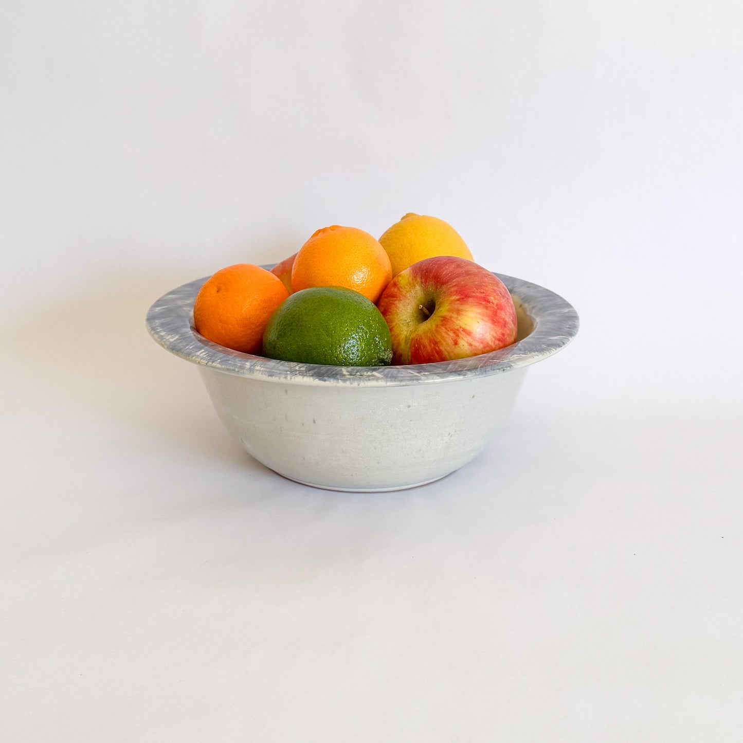 Brushed serving bowl