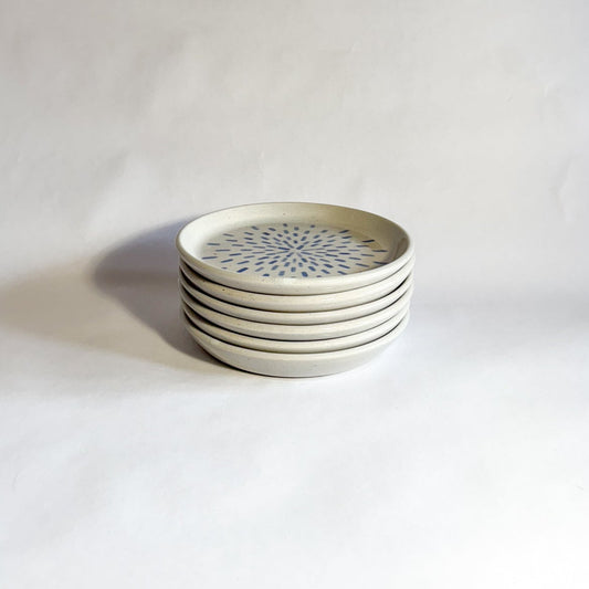 Painted dessert plate set