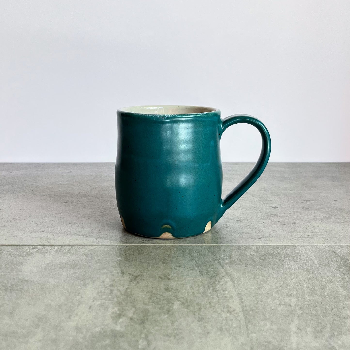 Turquoise white mug