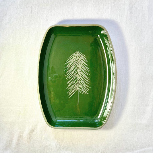 Evergreen serving tray