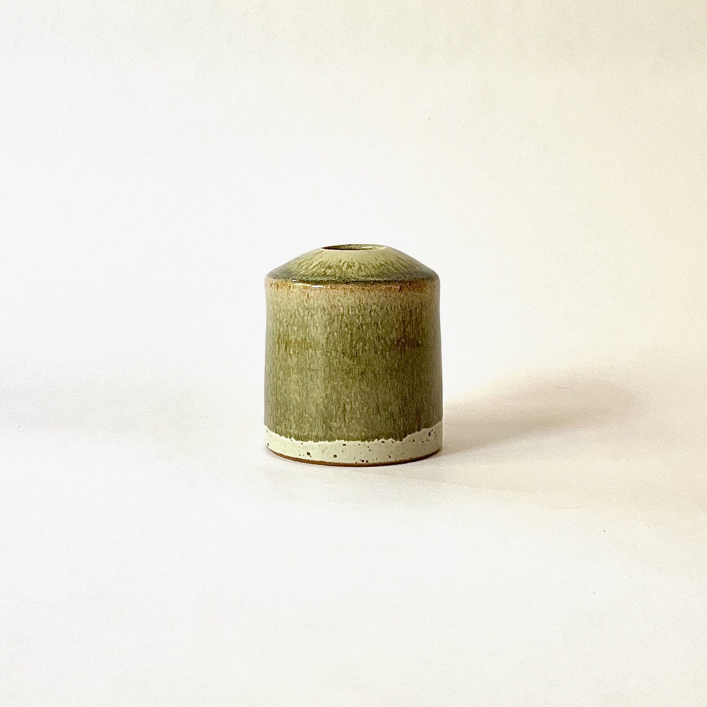 Olive squared bud vase