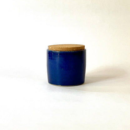 Blue cylinder with lid