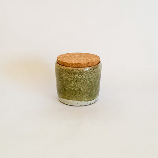 Olive cylinder with lid