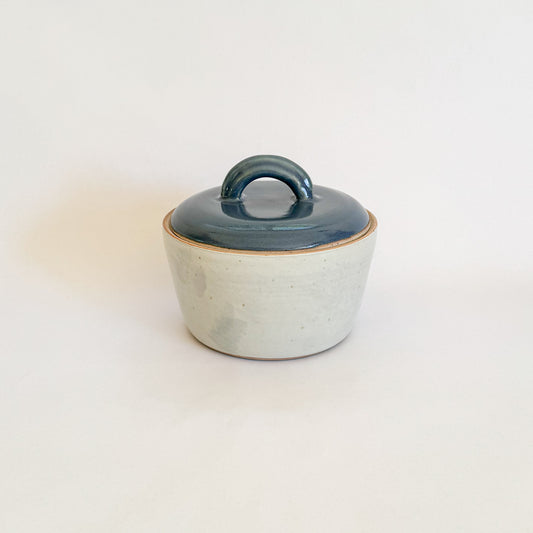 Blue lidded jar